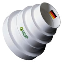 Univerzálna redukcia pre ventilačné systémy Control Garden – Spojka na ventilačné potrubie Ø 80 100 120 125 150 mm – Biela redukcia na potrubie 1