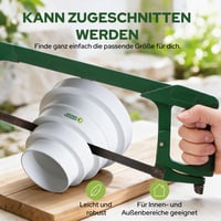 Control Garden 2 ks univerzálna redukcia pre ventilačné systémy, biela, priemer Ø 80 100 120 125 150 mm, potrubná spojka pre vzduchotechnické rozvody 6
