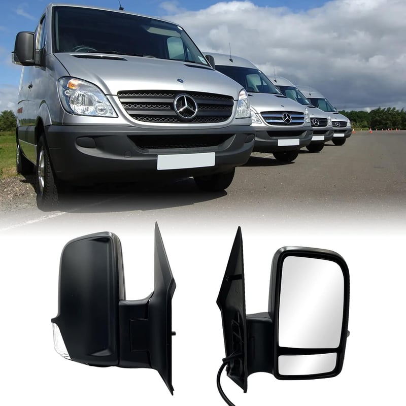Convitex Jobb oldali elektromos külső visszapillantó tükör irányjelzővel teljes készlet Mercedes Sprinter 906 2006-tól Driver's Side