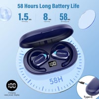 Căști cu traducere Conyat, tip open-ear, 164 de limbi, 6 moduri de traducere, 3 în 1, albastru, cu microfon pentru învățare 5