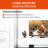 Coocaa HDC2530 digitális HD kábelvevő kijelzővel, HDMI kábellel, Scart és AUX csatlakozással 4