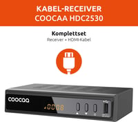 Coocaa HDC2530 digitális HD kábelvevő kijelzővel, HDMI kábellel, Scart és AUX csatlakozással 5