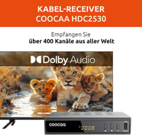 Coocaa HDC2530 digitális HD kábelvevő kijelzővel, HDMI kábellel, Scart és AUX csatlakozással 2