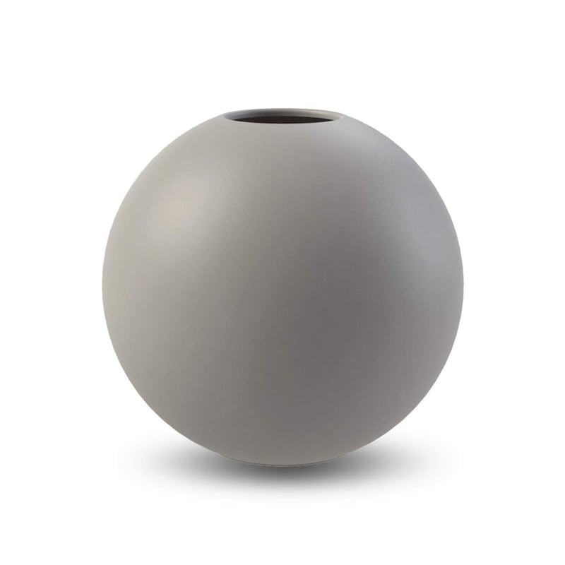 Cooee Design Ball vaza, porcelánová sivá, 10 cm, ručne vyrobená guľatá dekoratívna vaza, HI-028-02-GY