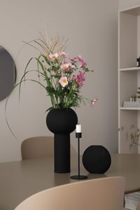 Keramická váza Cooee Design Pastille, ručne vyrobená, čierna, priemer: 15 cm, výška: 14 cm, HI-028-24-BK 2