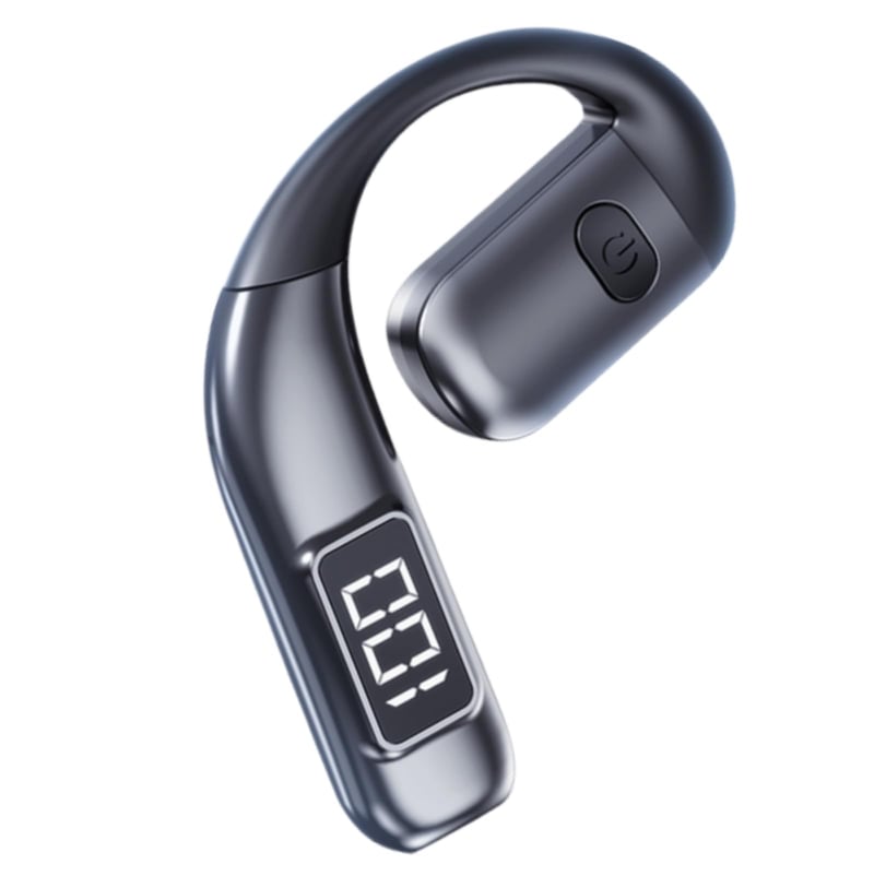 Căști Bluetooth COOFINE V5.5 Wireless cu 45 de ore de autonomie, apeluri HD și afișaj LED, hands-free pentru mașină și birou, negru
