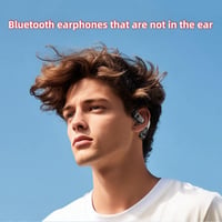 Căști Bluetooth COOFINE V5.5 Wireless cu 45 de ore de autonomie, apeluri HD și afișaj LED, hands-free pentru mașină și birou, negru 5