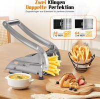 COOK A FUTURE Rozsdamentes Burgonyavágó 2 Pengével és Tapadótalappal 3