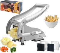 COOK A FUTURE Rozsdamentes Burgonyavágó 2 Pengével és Tapadótalappal 1