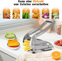COOK A FUTURE Rozsdamentes Burgonyavágó 2 Pengével és Tapadótalappal 4