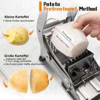 COOK A FUTURE Rozsdamentes Burgonyavágó 2 Pengével és Tapadótalappal 7