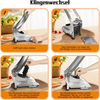COOK A FUTURE Rozsdamentes Burgonyavágó 2 Pengével és Tapadótalappal 6