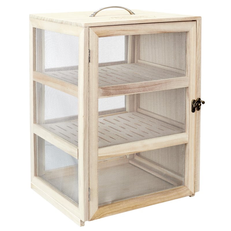 Stojan na potraviny COOK CONCEPT KA4717 Garde Manger, 28x24x39 cm, s 2 vyberateľnými podnosmi, z pavlovnie, na servírovanie syrov a údenín