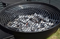Cook'in garden Okrúhly skracovateľný grilovací rošt, chrómovaná oceľ, ohňovzdorný, tepelne odolný, 55 cm alebo 37 cm (možno zastrihnúť), sivý, na grilovanie v záhrade 2
