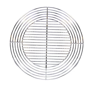 Grătar rotund detașabil Cook'in Garden din oțel cromat, 55 cm sau 37 cm, gri — inele metalice exterioare suspendate în două locuri (stare: vezi a 2-a fotografie)
