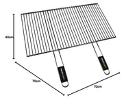 Cook'in Garden Krómozott Acél Grillrács 70x40 cm – Vágható, Hőálló, Univerzális Kültéri Barbecue Rács Puha Fogantyúval, Minden Márkához 4