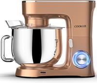 COOKLEE Elektromos Robotgép 3-in-1 Konyhai Mixer 8L 1500W 10 Fokozat Dagasztó Habverő Champagne Színű 1