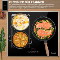 Cooksir 60 cm beépíthető indukciós főzőlap 3 zónás 6800W Flex Zone grillezéshez - 60CM | 3 Platten | B36806-F1 4