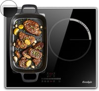 Cooksir 60 cm beépíthető indukciós főzőlap 3 zónás 6800W Flex Zone grillezéshez - 60CM | 3 Platten | B36806-F1 1