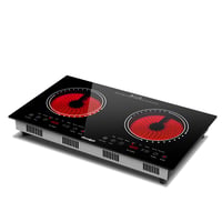 Plită vitroceramică Cooksir, 60 cm, cu 2 zone, 3600W, control tactil, temporizator, blocare de siguranță, încălzire infraroșu, cu ștecher, încorporabilă 1