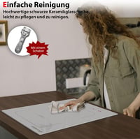 Cooksir Beépíthető Indukciós Főzőlap 2 Égővel, Fehér Kerámia, 3500W, 29cm 7