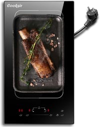 Cooksir Indukciós Főzőlap 2 Zónával - 3500W Teljesítmény, 29cm Beépíthető, Flexibilis Kombinált Zóna, Érintőgombos Vezérlés, Biztonsági Zár 1