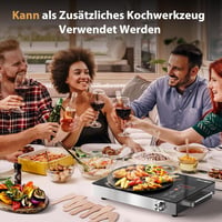 Cooksir üvegkerámia főzőlap 1 égővel, hordozható, érintésvezérlés 4