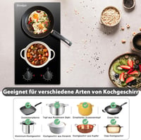 Cooksir Üvegkerámia Főzőlap 2 Égővel 30cm Dugaszolható 3000W 6