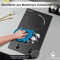Cooksir Üvegkerámia Főzőlap 2 Égővel 30cm Dugaszolható 3000W 7