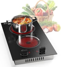 Cooksir Üvegkerámia Főzőlap 2 Égővel 30cm Dugaszolható 3000W 1