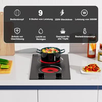 Cooksir Üvegkerámia Főzőlap 2 Égővel 30cm Dugaszolható 3000W 5