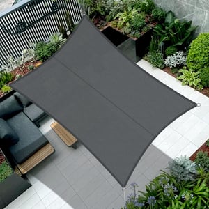 Vele de Soare Impermeabilă COOL AREA Dreptunghiulară 3,5x4,5 m Antracit, Protecție UV 95%, pentru Grădină, Balcon, Terasă, Parasolar, Paravânt