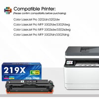 Toner Cool Toner 219X 219A pre tlačiareň HP Color LaserJet Pro MFP 3302FDW 3302SDW 3302FDN – 4 ks (čierny, azúrový, purpurový, žltý) s čipom 2