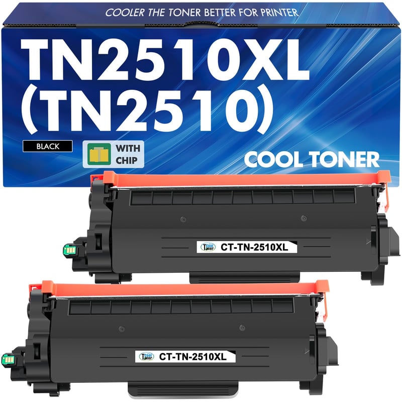 Cool Toner TN-2510XL TN2510 Kompatibilný toner s čipom, 2 ks čierny - Brother HL-L2400DW MFC-L2835DW MFC-L2800DW DCP-L2620DW MFC-L2860DWE DC