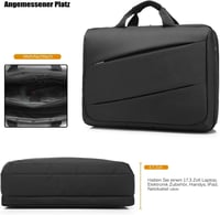 CoolBELL 17.3" Laptop Táska Fekete, Multifunkcionális Üzleti Messenger Táska 5