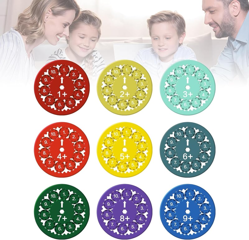 Coolden 9 Darabos Matematika Fidget Spinner Szett Gyerekeknek - Oktatási Stresszoldó Játék Összeadás Kivonás Tanuláshoz 5+ Év