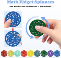 Coolden 9 Darabos Matematika Fidget Spinner Szett Gyerekeknek - Oktatási Stresszoldó Játék Összeadás Kivonás Tanuláshoz 5+ Év 2