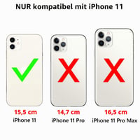 Husă Coolden pentru iPhone 11 cu suport pentru carduri, 2 sloturi, husă de protecție din silicon TPU moale, rezistentă la șocuri, negru 7