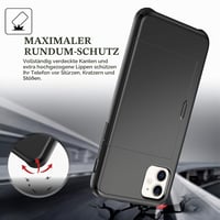 Husă Coolden pentru iPhone 11 cu suport pentru carduri, 2 sloturi, husă de protecție din silicon TPU moale, rezistentă la șocuri, negru 3