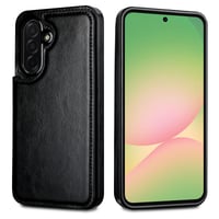 Coolden Samsung Galaxy A56 5G PU bőr flip tok kártyatartóval - fekete 7
