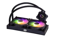 Cooler Master MasterLiquid 240L Core ARGB Processzor Vízhűtő - 240 mm Radiátor, Dupla Kamrás Szivattyú, 120 mm ARGB Ventilátor, LGA1700 AM5 AM4 Kompatibilis, Fekete 3