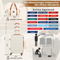 COOLIFE ABS kemény bőrönd szett 4 kerekű TSA zárral sárga/fekete 3
