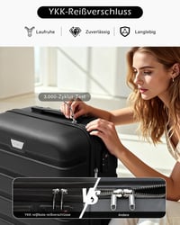 COOLIFE kemény bőrönd TSA zárral 4 kerekű nagy utazó bőrönd holdéjszaka fekete 4