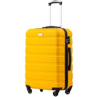 COOLIFE Kufor s tvrdou škrupinou 93L - Citrónovo žltý cestovný kufor na kolieskach so TSA zámkom, 4 kolieskami, z ABS materiálu, Unisex prevedenie 1