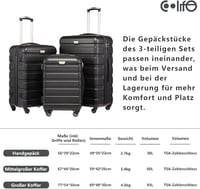 COOLIFE Kemény Héjú Bőrönd 93L - Citromsárga Gurulós Utazóbőrönd TSA-Zárral, 4 Kerékkel, ABS Anyagból, Unisex Kivitel 6