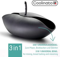 Coolinato 3 az 1-ben szilikon tál kenyérsütő forma sütéshez keveréshez gőzöléshez 230 C-ig hőálló 24 cm 2