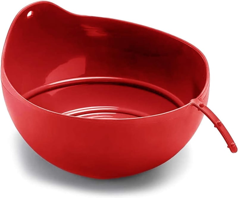 Coolinato 3 az 1-ben szilikon univerzális tál Piros 24 cm sütéshez keveréshez gőzöléshez 230 C-ig hőálló