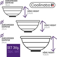 Coolinato összecsukható szilikon tál szett 16-24 cm szürke 3