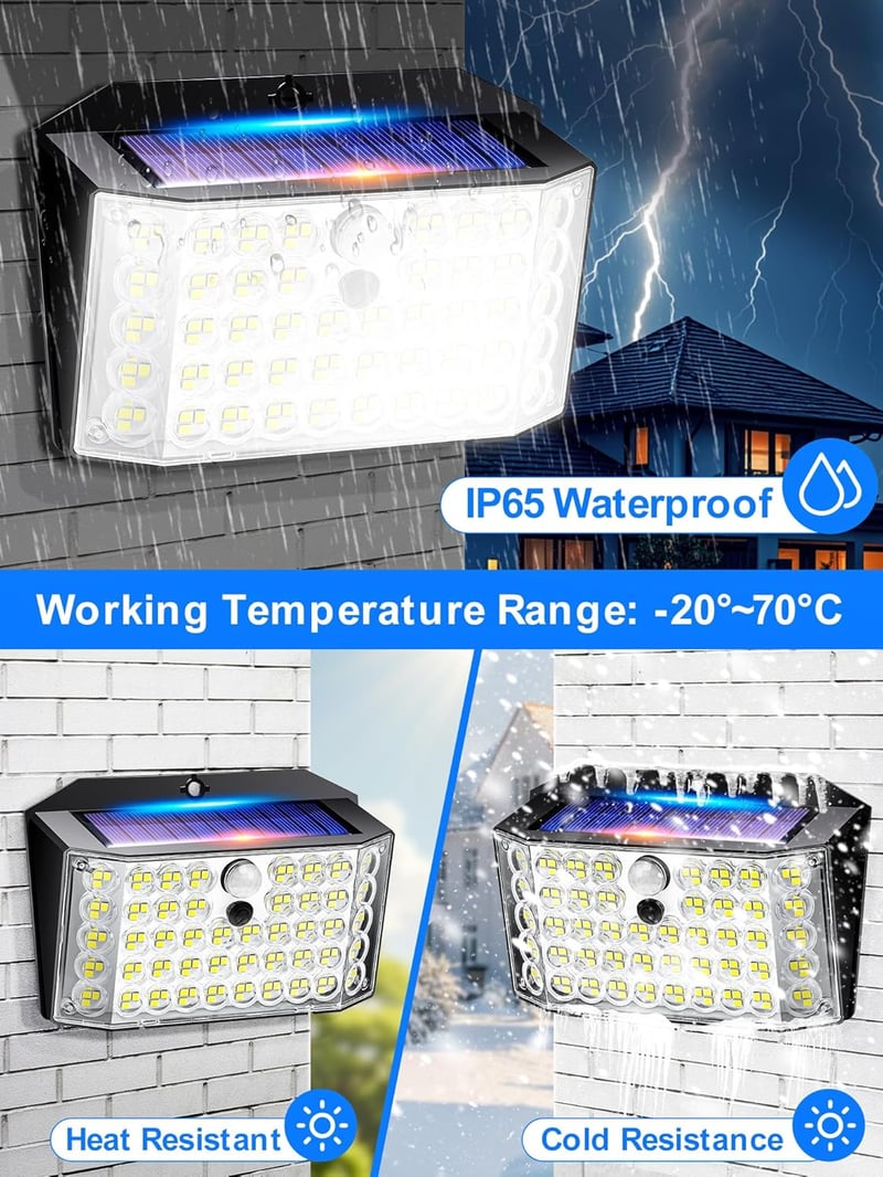 COOLNIGHT 246 LED napelemes kültéri lámpa mozgásérzékelővel, 2000 lm, 3 mód, IP65