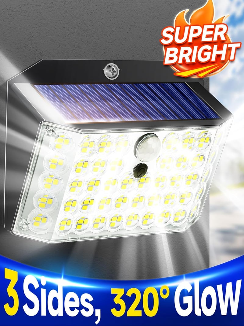 COOLNIGHT 246 LED napelemes kültéri lámpa mozgásérzékelővel, 2000 lm, 3 mód, IP65
